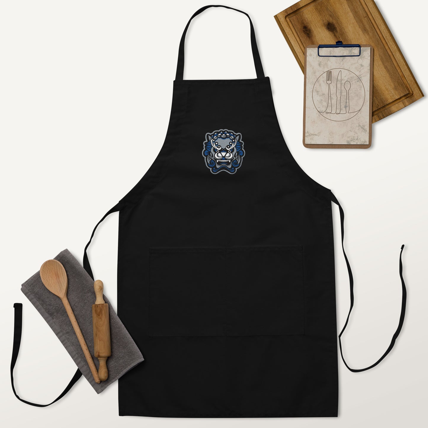 FuDog Embroidered Apron